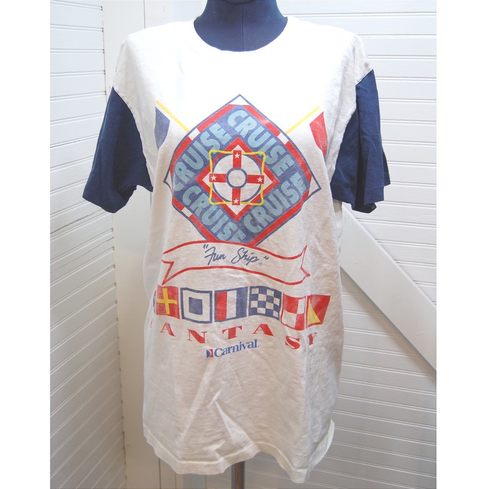 Vintage Carnival Cruise Line t-shirt Men's S/M Single Stitch Mendez Sportswear‎